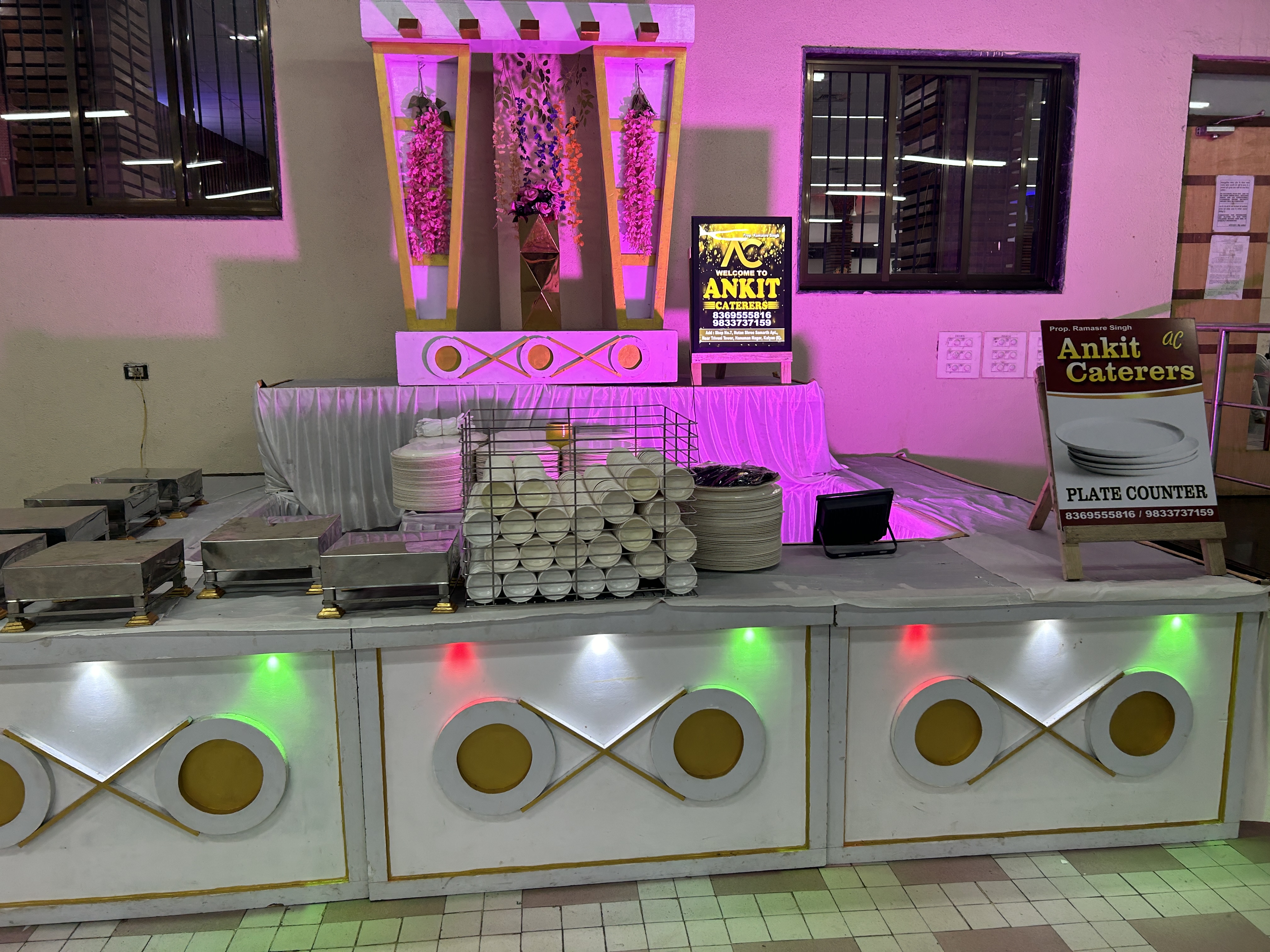 Cutlery and chaat counter stall